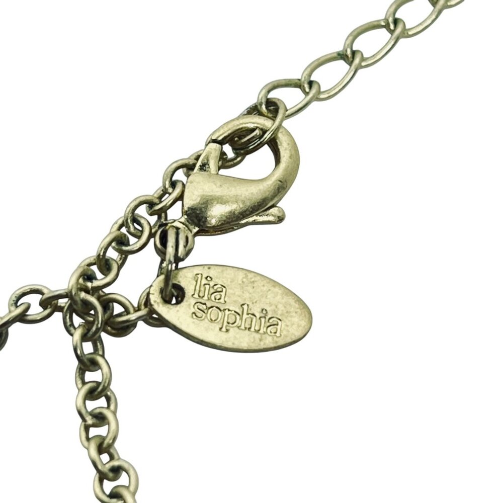 Lia Sophia Matt Gold Tone Coin Bead & Pearl Necklace (5829) - Picture 9 of 9